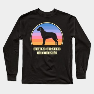 Curly-Coated Retriever Vintage Sunset Dog Long Sleeve T-Shirt